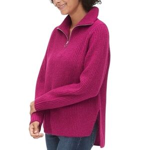 NWT GAP Shaker Stitch Half-zip sweater